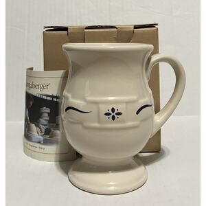 Longaberger Pottery Woven Traditions Latte Mug 31619100 Stoneware Holds 14 oz.